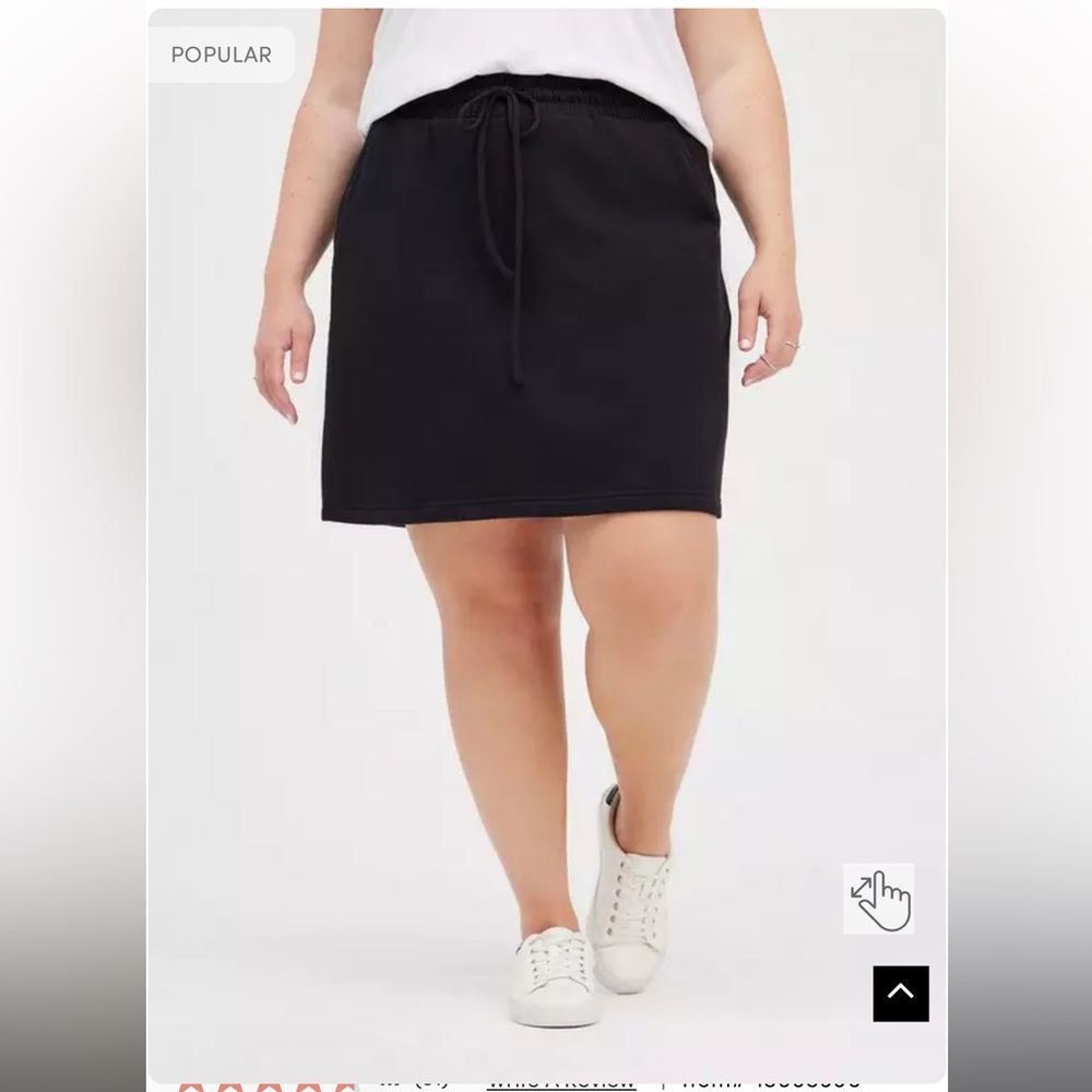 Torrid A-Line Mini Skirt - Fleece Black